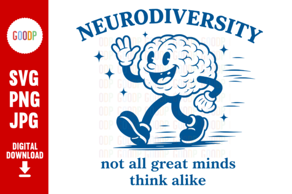 A Designer's Review: Vintage Brain Neurodiversity Graphics