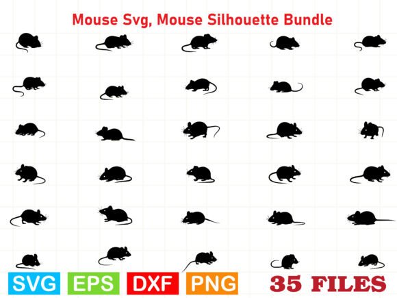 A Mouse Silhouette Bundle for Creative Graphics