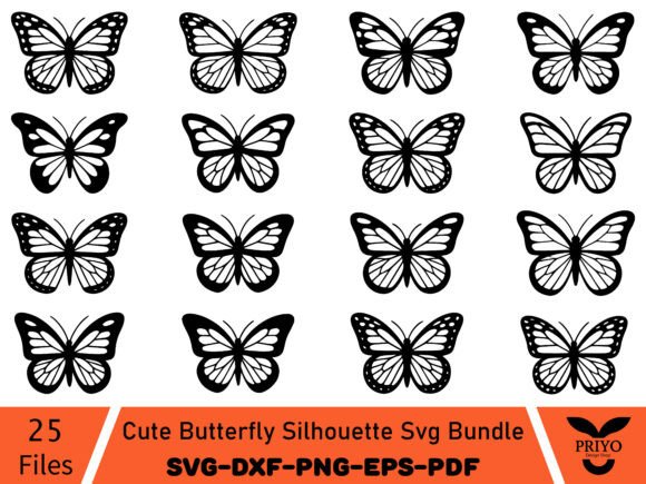 A Versatile Butterfly Silhouette Bundle for Editorial Graphics