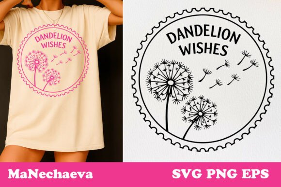 Evaluating Spring Postal Stamp SVG Dandelion Graphics for T-Shirt Designs