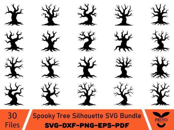 Evaluating the Spooky Tree Silhouette SVG Bundle for Product Creation