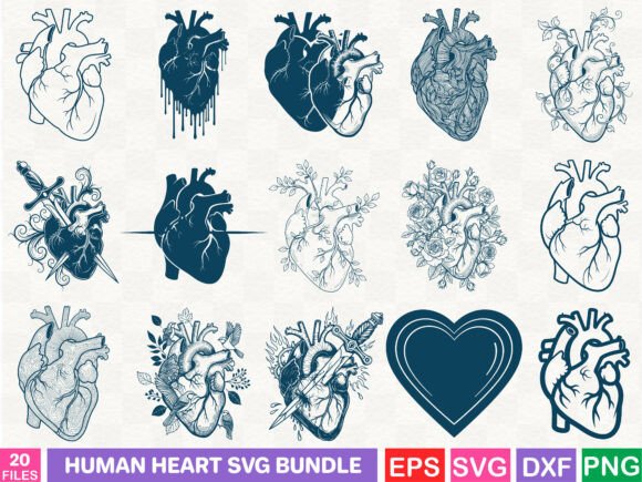 Human Heart Svg Bundle Review for Embroidery
