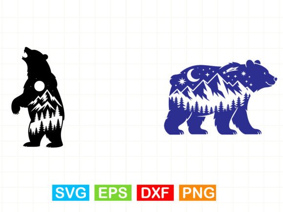 Outdoor Bear Graphics for T-Shirt Designs and Crafting