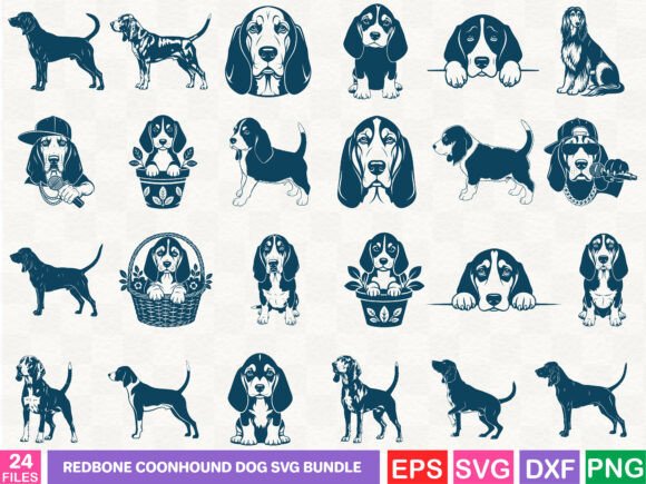 The Redbone Coonhound Bundle: An Illustrator's Asset for Business